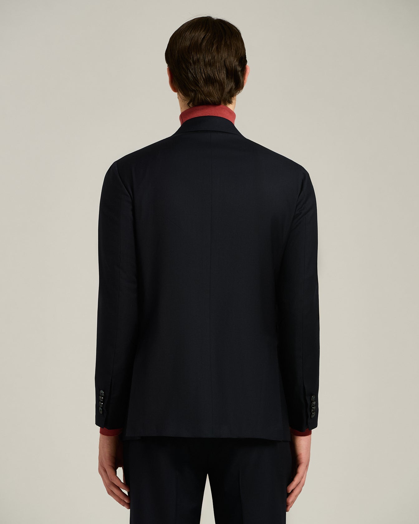 DOUBLE-BREASTED SUIT "MONOCHROME" IN PURE BLUE WOOL