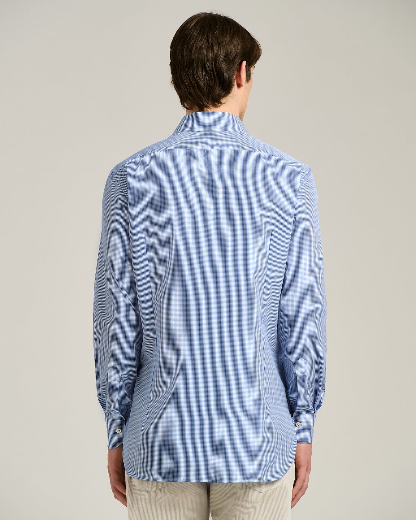 FORMAL' REGULAR FIT SHIRT IN LIGHT BLUE CHECKED COTTON