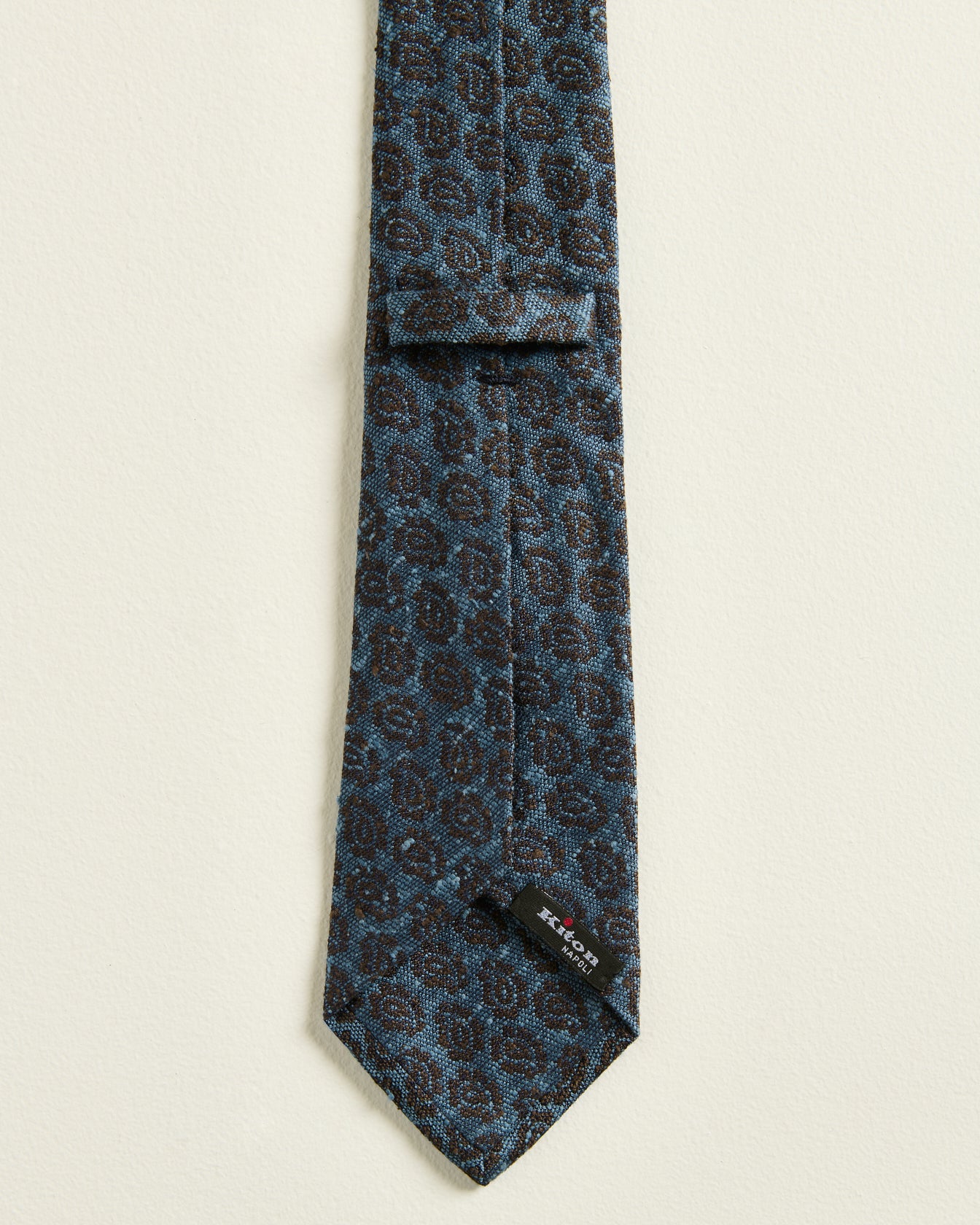 men's blue knit micro pattern tie