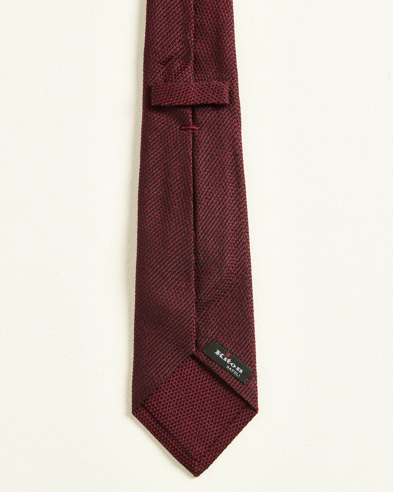 men's burgundy knit micro pattern tie