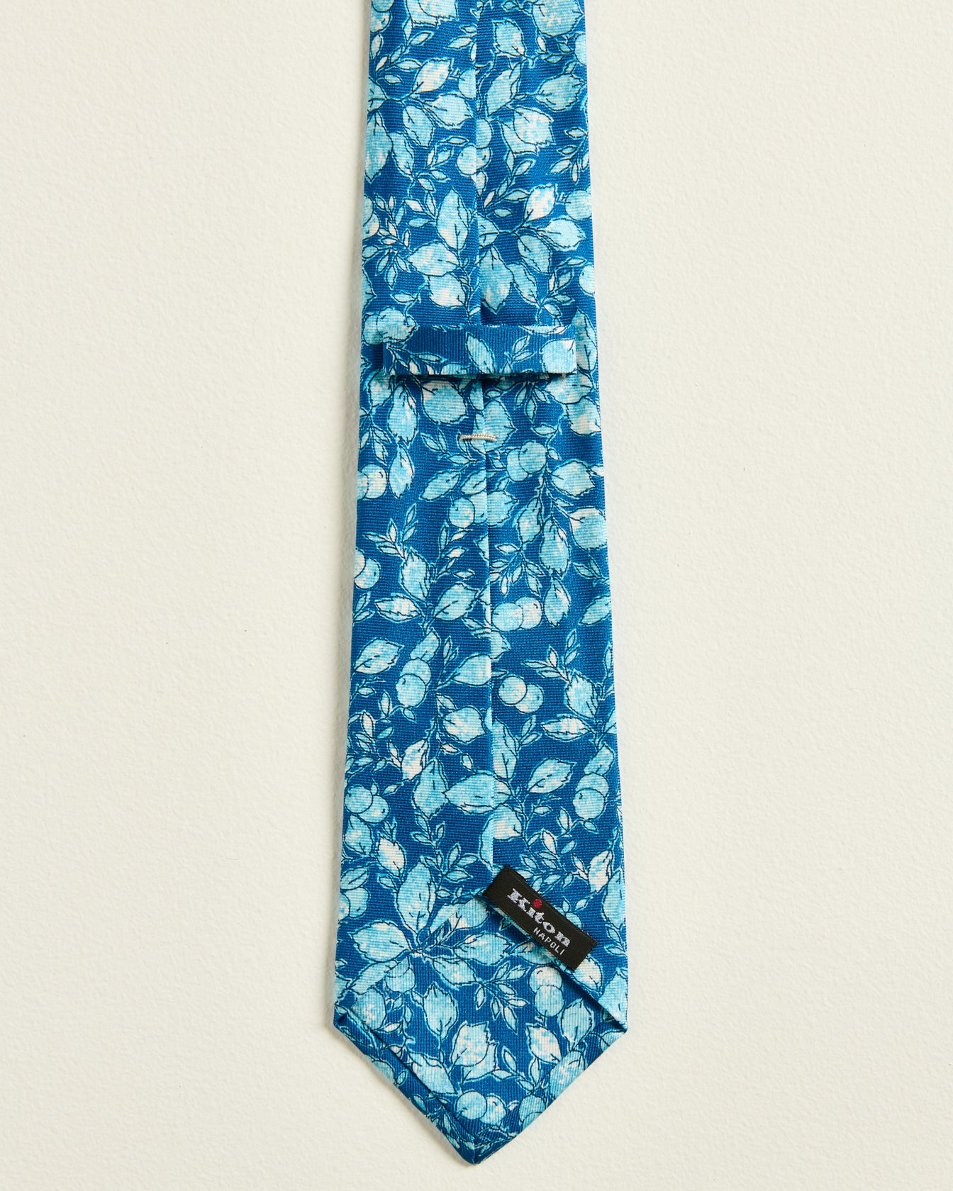 men's blue floral pattern silk tie