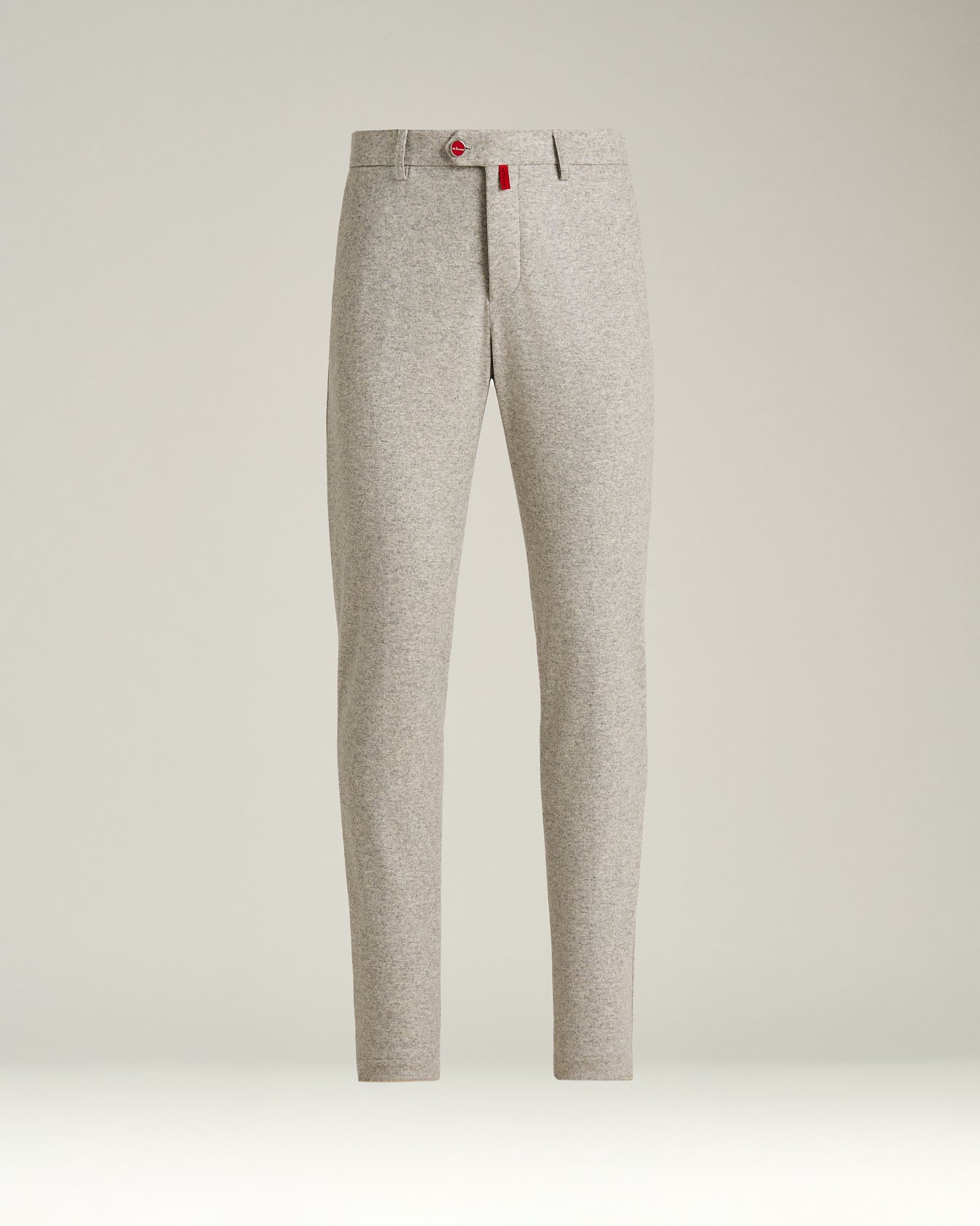 men's wool cashmere grey melange trousers