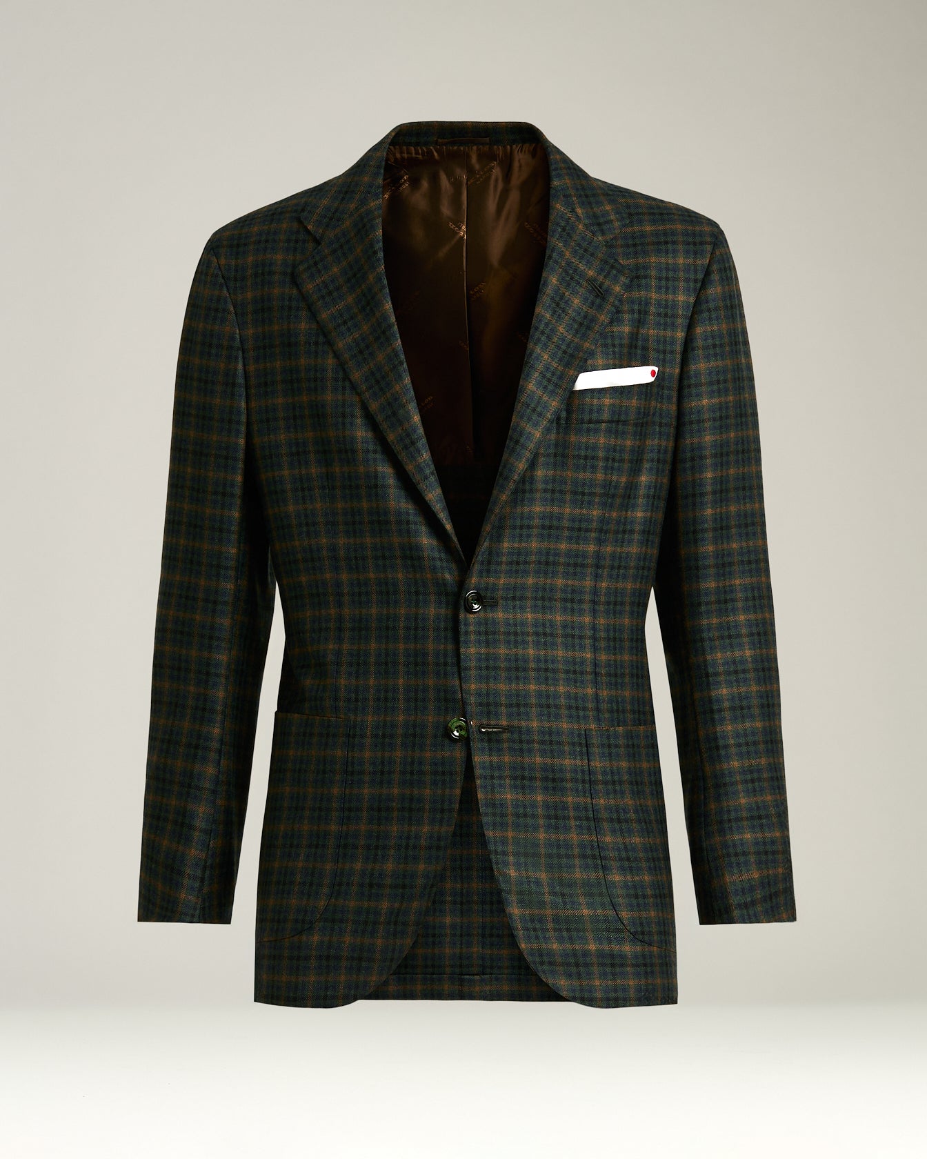 GREEN CHECKED CASHMERE BLAZER