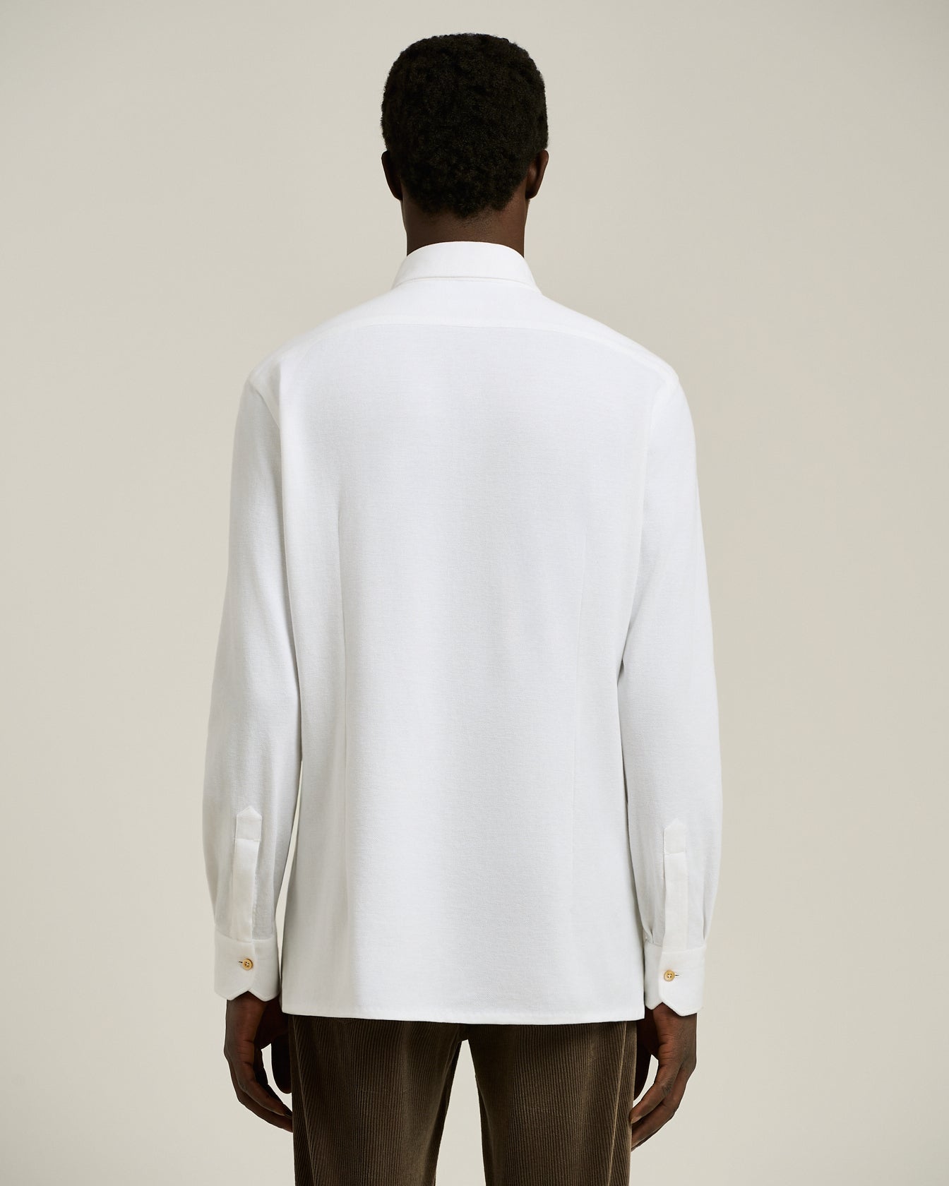 NERANO' SHIRT IN PURE WHITE COTTON JERSEY