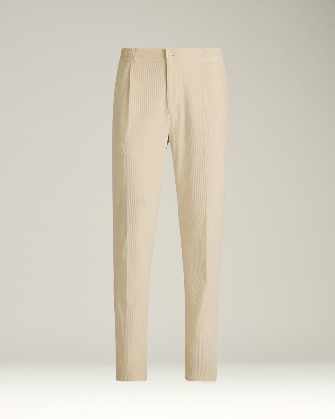 men’s ivory fine-corduroy trousers