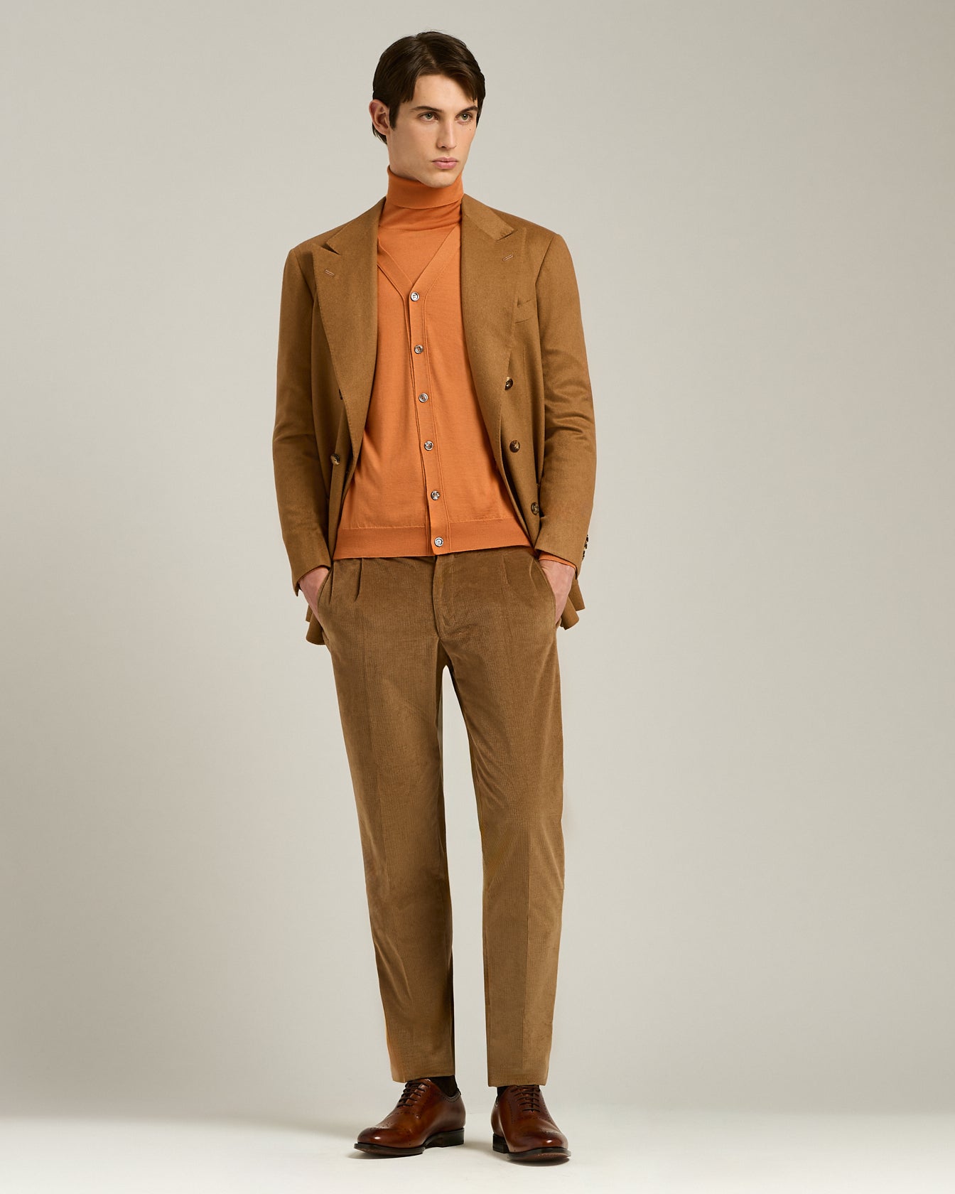 “CARAVAGGIO” WHOLECUT OXFORD SHOES IN ANTIQUED CALFSKIN