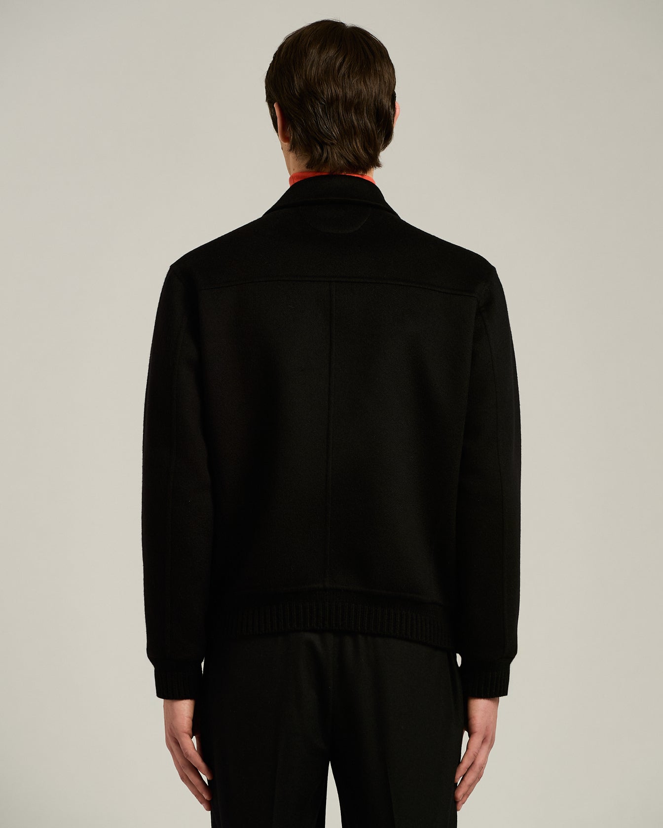 BOMBER IN PURE BLACK CASHMERE