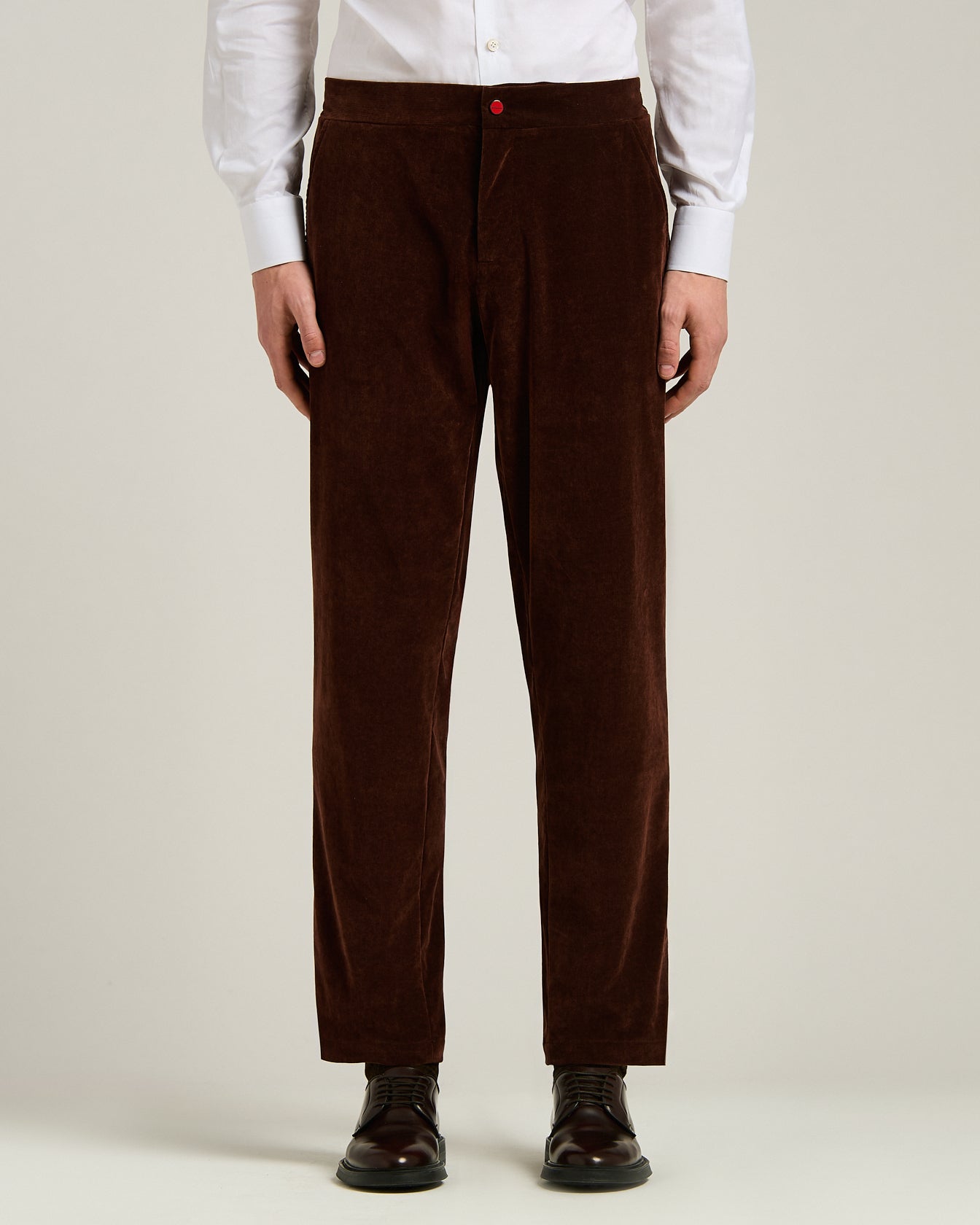 DARK BROWN CORDUROY TROUSERS