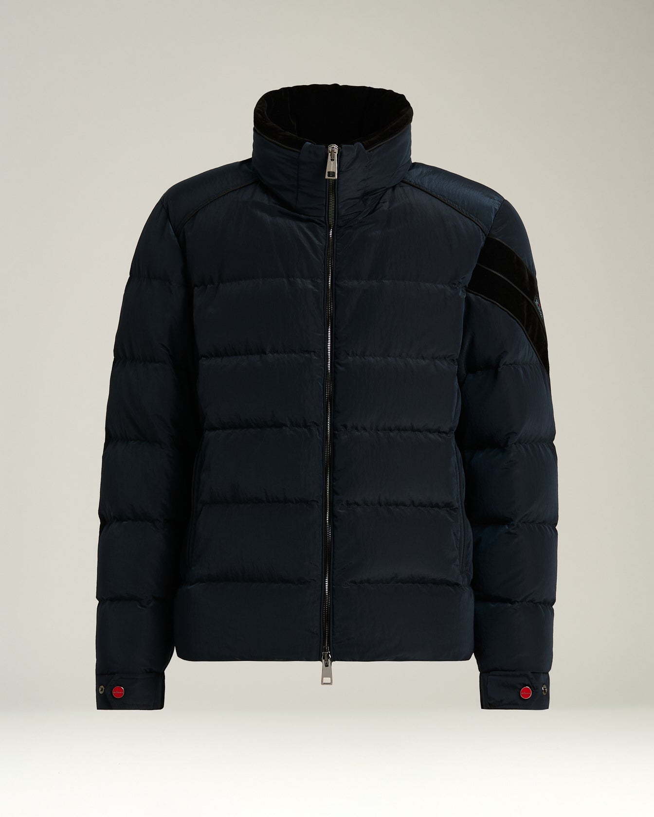 QUILTED BOMBER IN NAVY TECHNICAL FABRIC